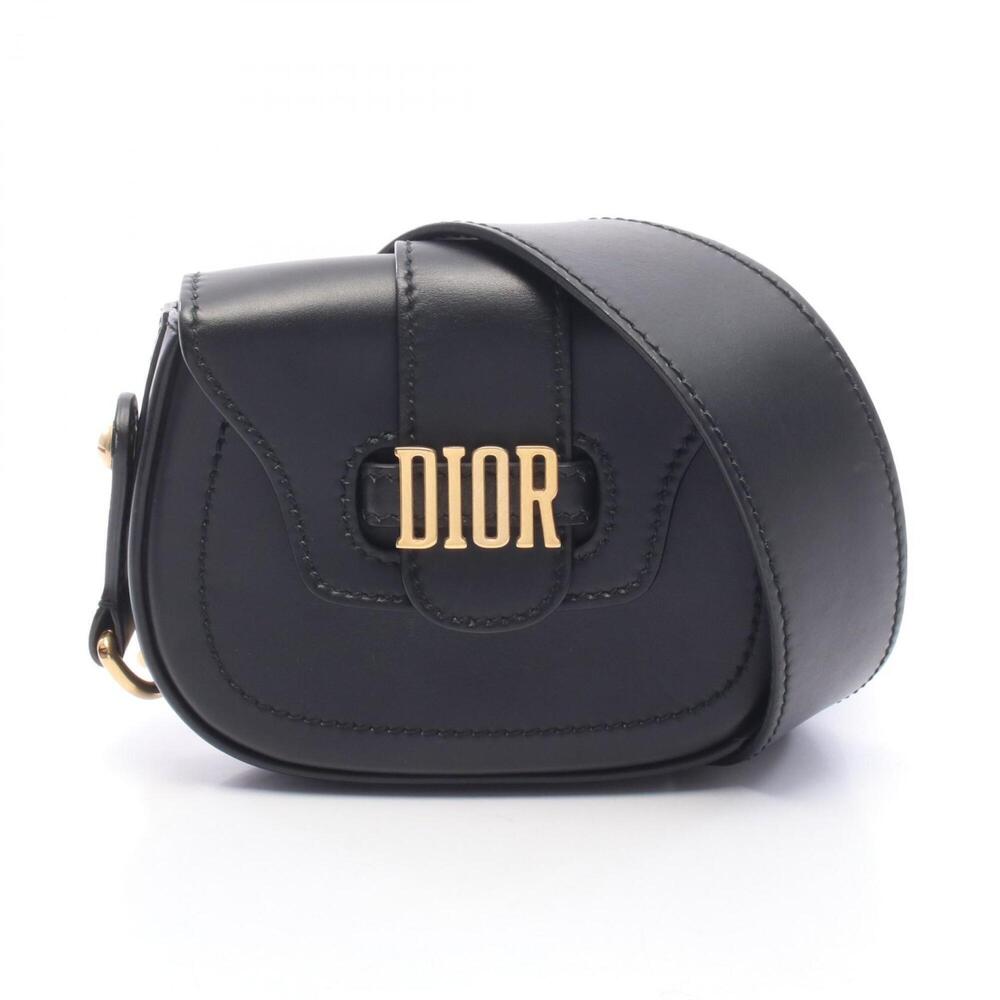 Christian Dior Dior D-FENCE Mini Shoulder Bag/Handbag, Leather, Women's, Black